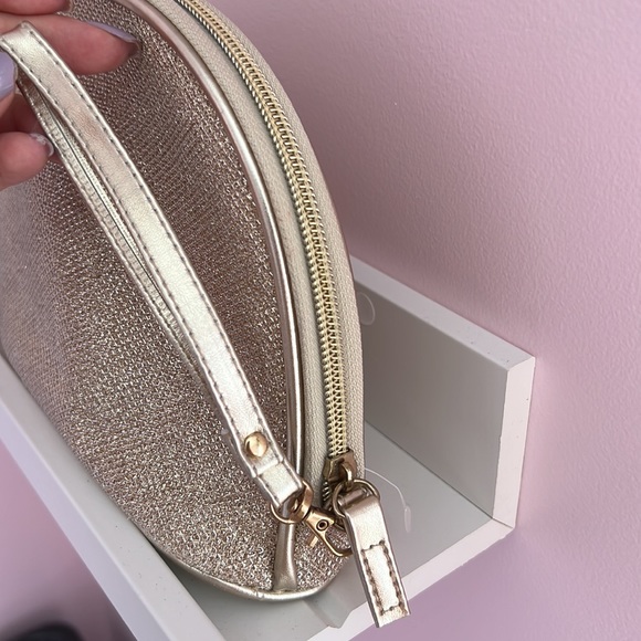 Zipper Makeup bag , clutch , gold - Picture 3 of 4
